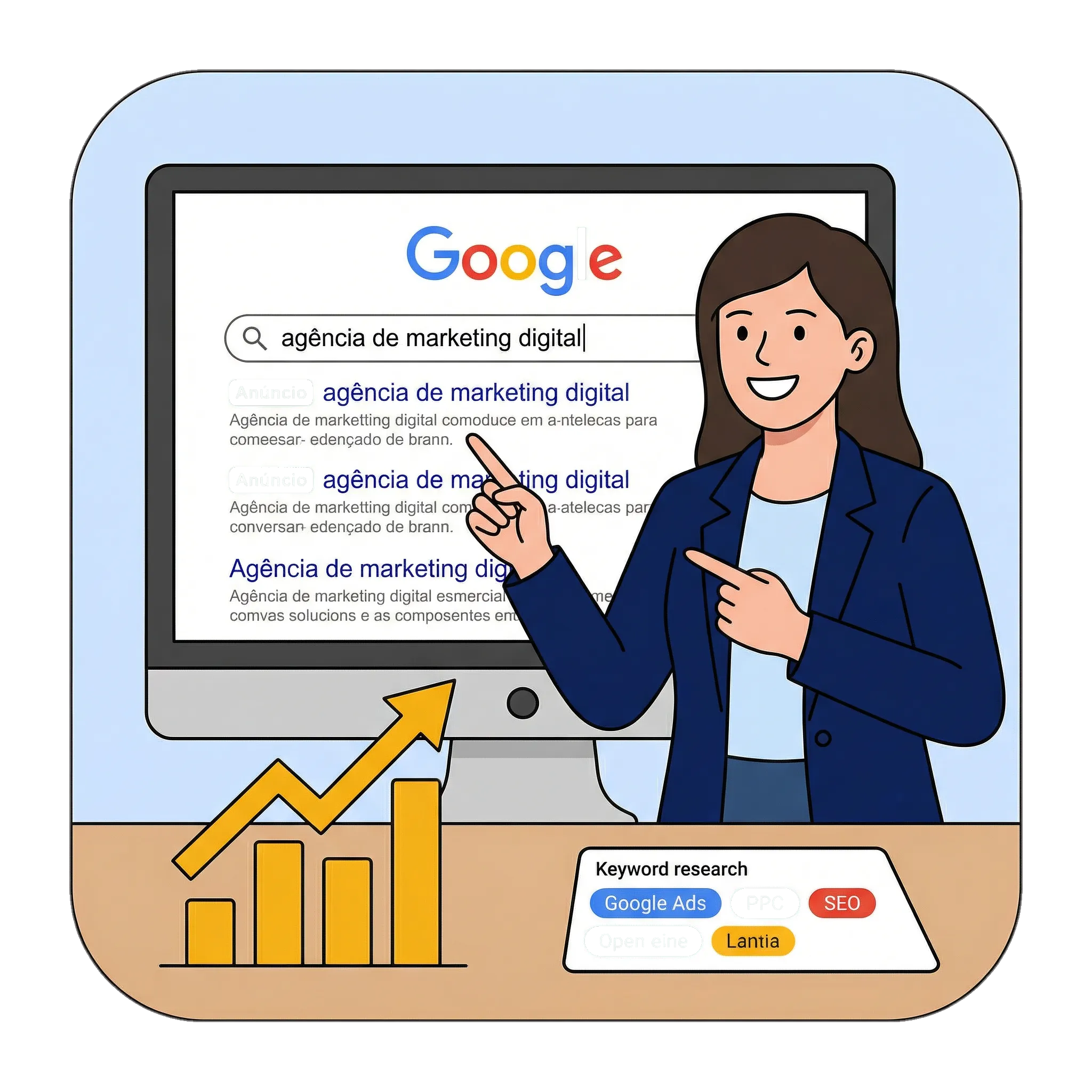 Cliente buscando no Google