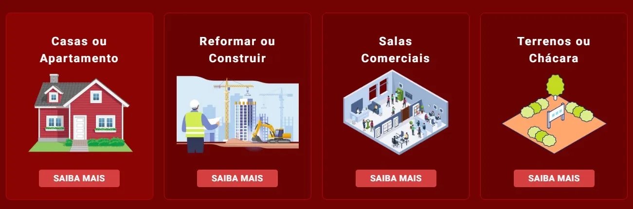 Exemplo do layout 4 Itens por Linha