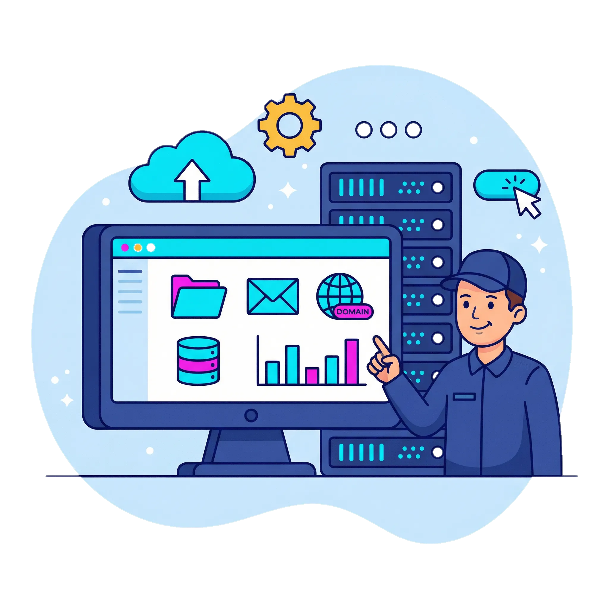 Painel de controle simplificado
