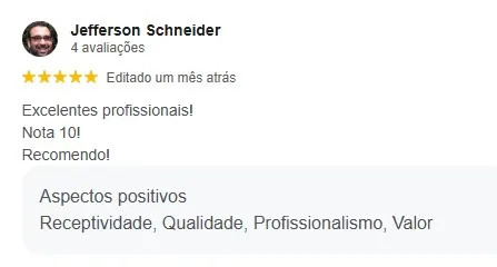 Avaliação de cliente